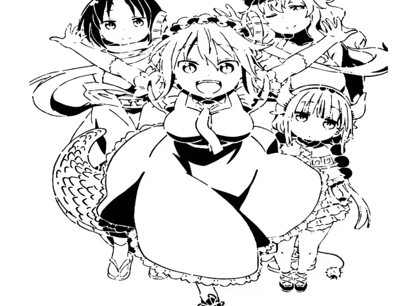 Miss Kobayashi's Dragon Maid stencil