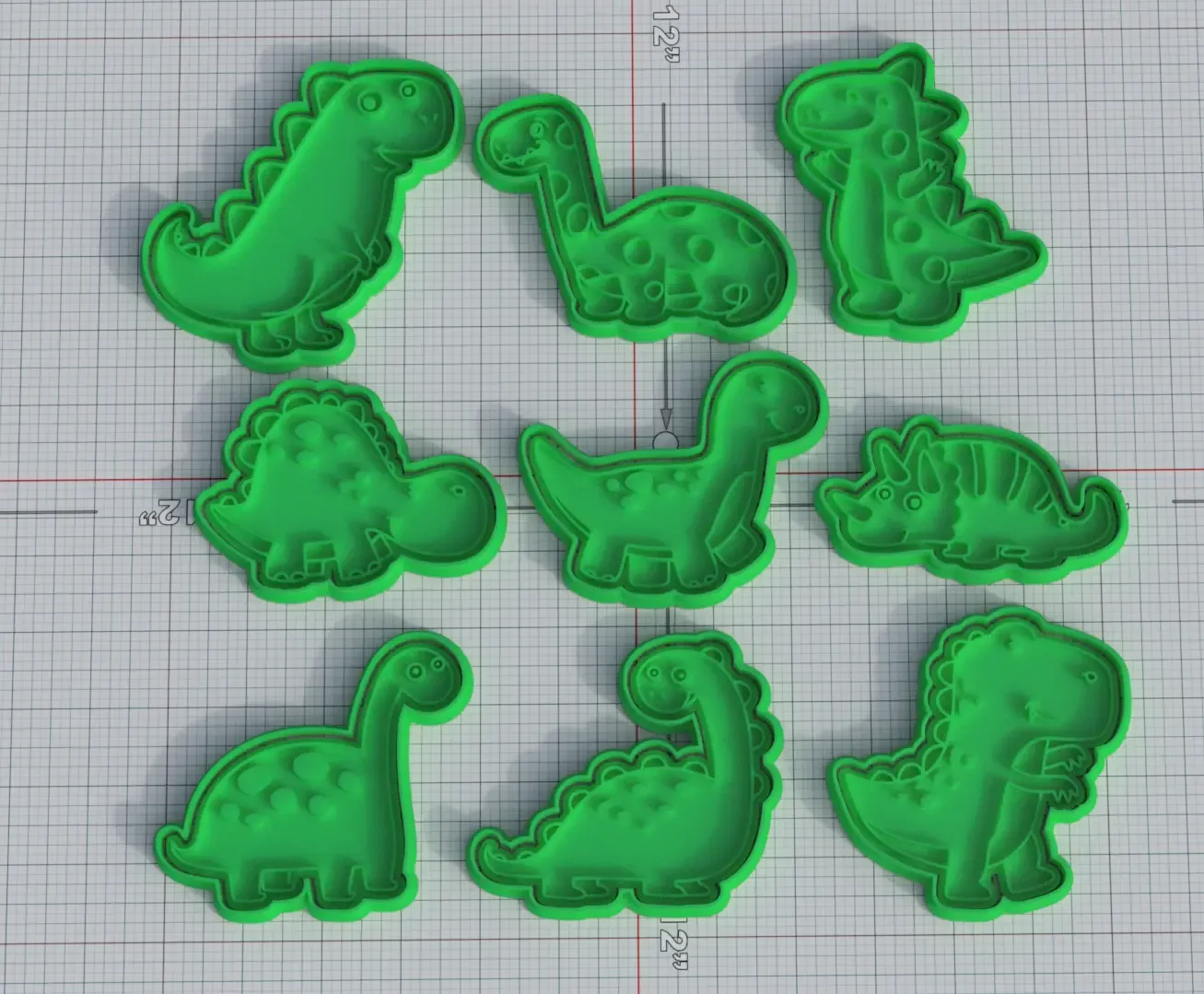 Dino Cookie cutter set of 9