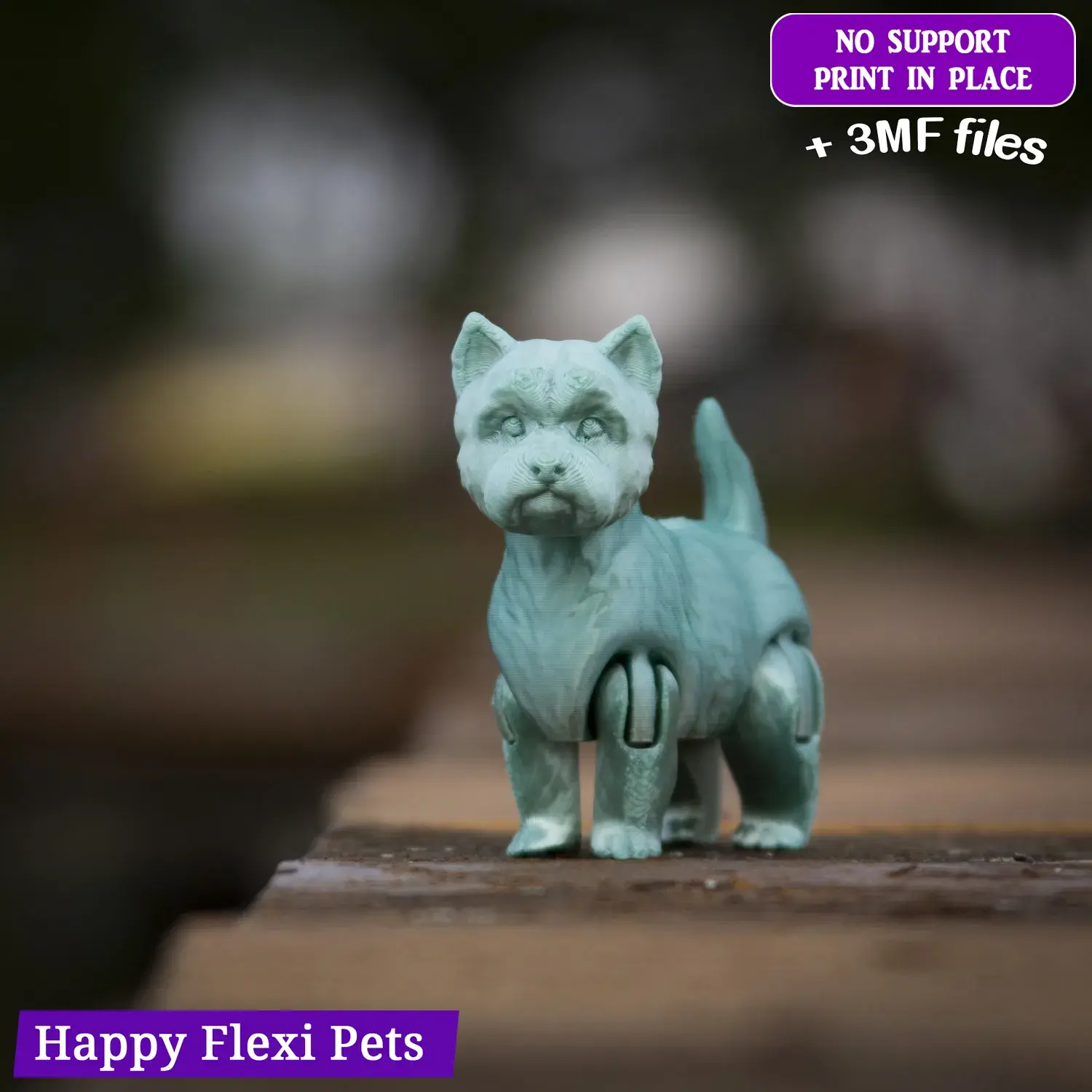 Westie - West Highland White Terrier the realistic flexi toy