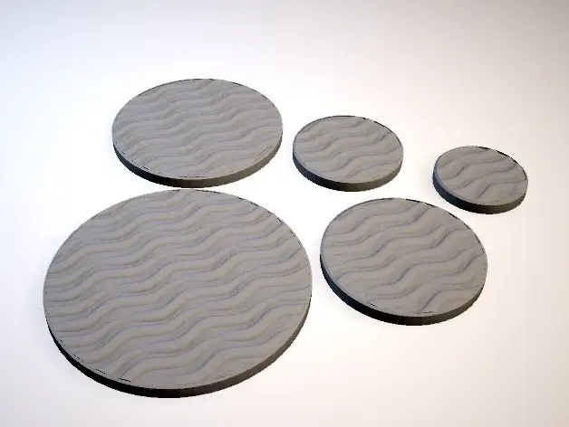 Bases Z.O.D. com tema de água (28mm/escala heróica)