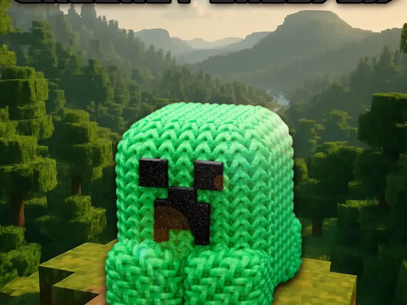 Crochet Creeper - Fácil de imprimir, sem cola/suportes, apenas diversão!