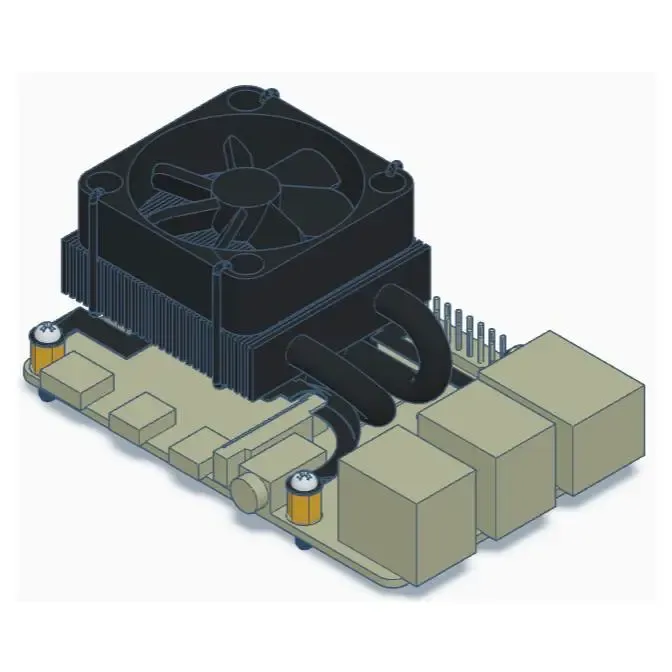 Raspberry Pi4b Board with Ice Tower Assembly