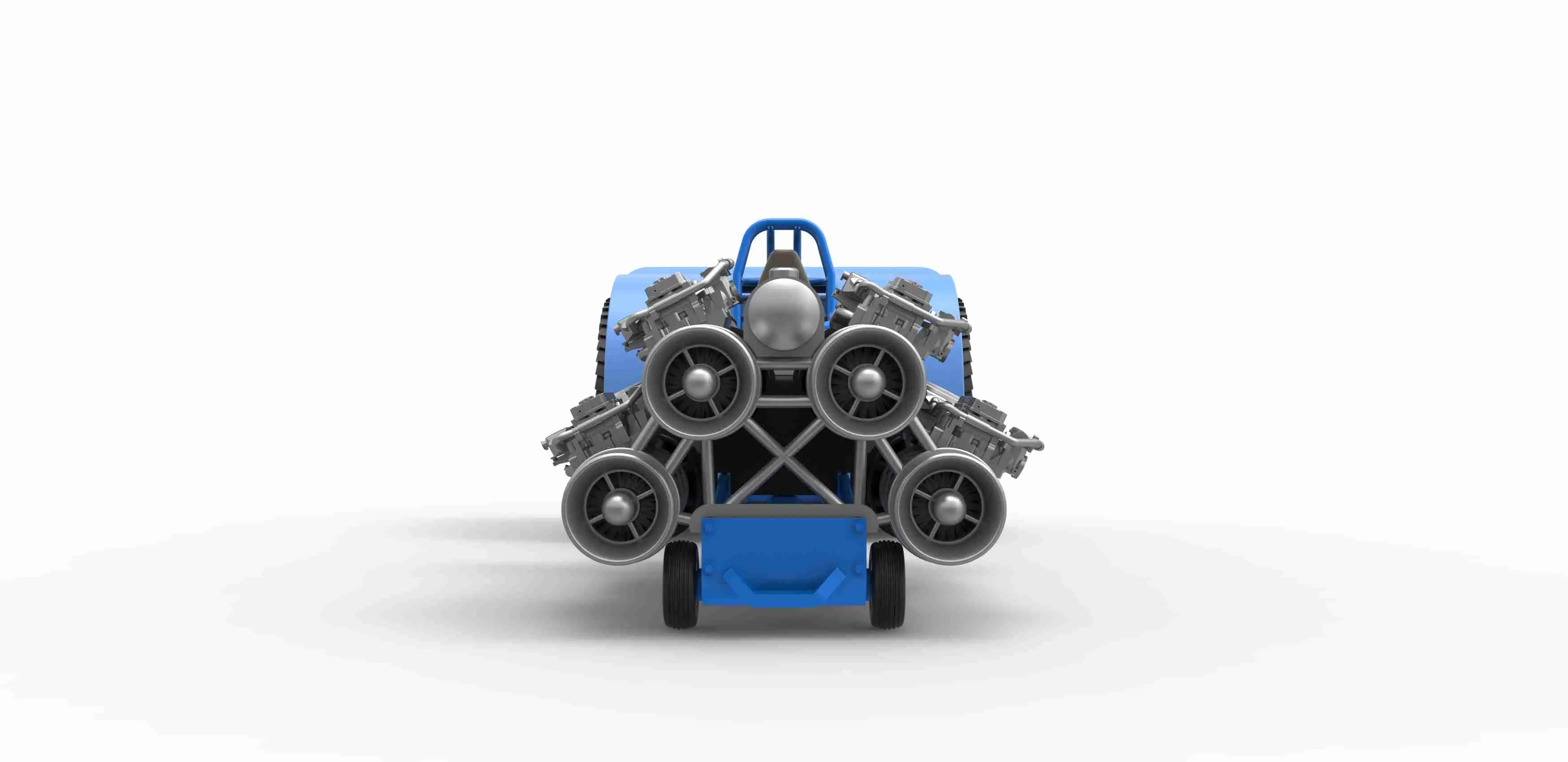 Pulling tractor with 4 jet engines Version 1 Scale 1:25
