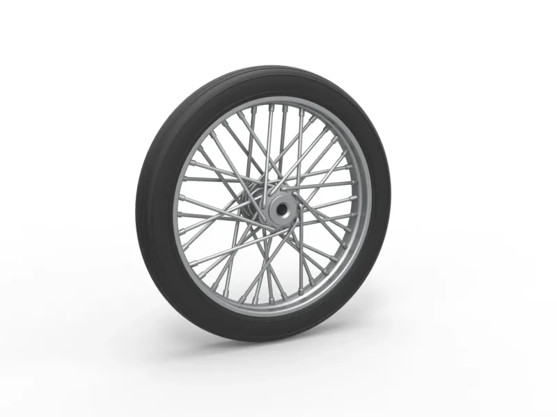 Roue avant en fil de fer de dragster vintage Echelle 1:25