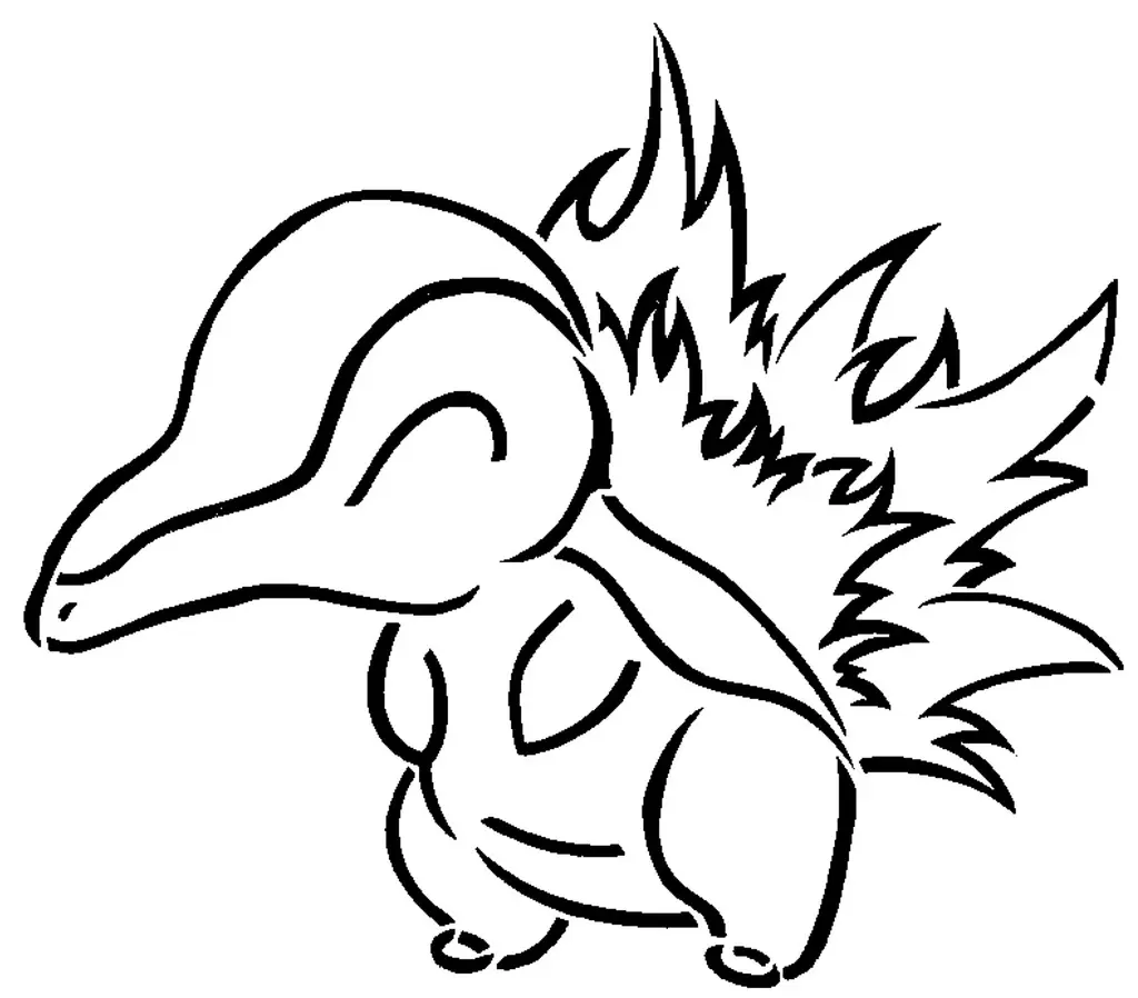 Free Digital Art STL Download - Cyndaquil stencil 2by SMT_M 🦊