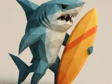 Shark surfboard first model-1