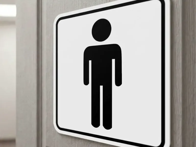 Cartel Baño - Hombre