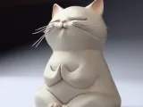 Meditating Cat Cute-1