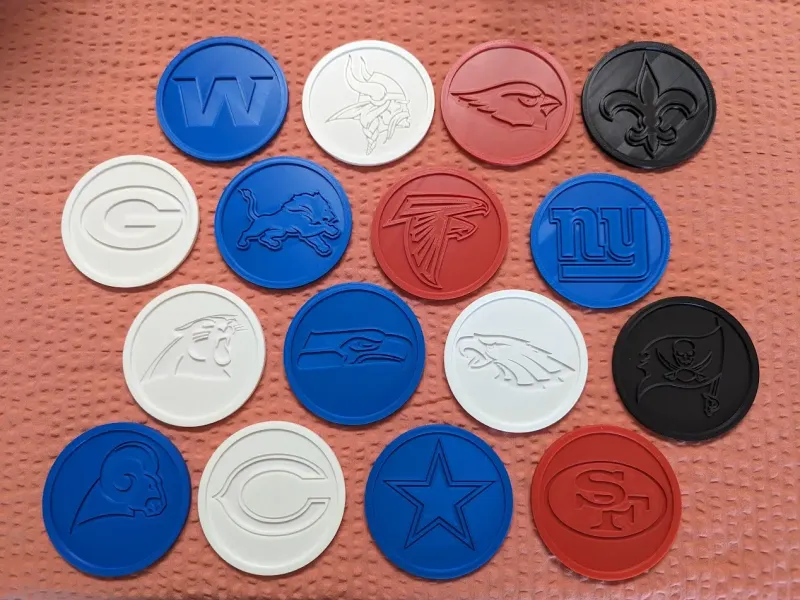 NFC Football Conference NFL Teams Coasters w/holder