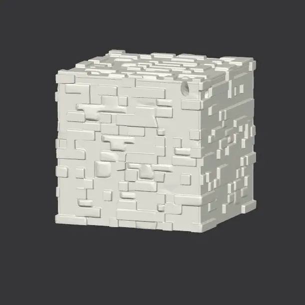 Minecraft's Cube Keychain