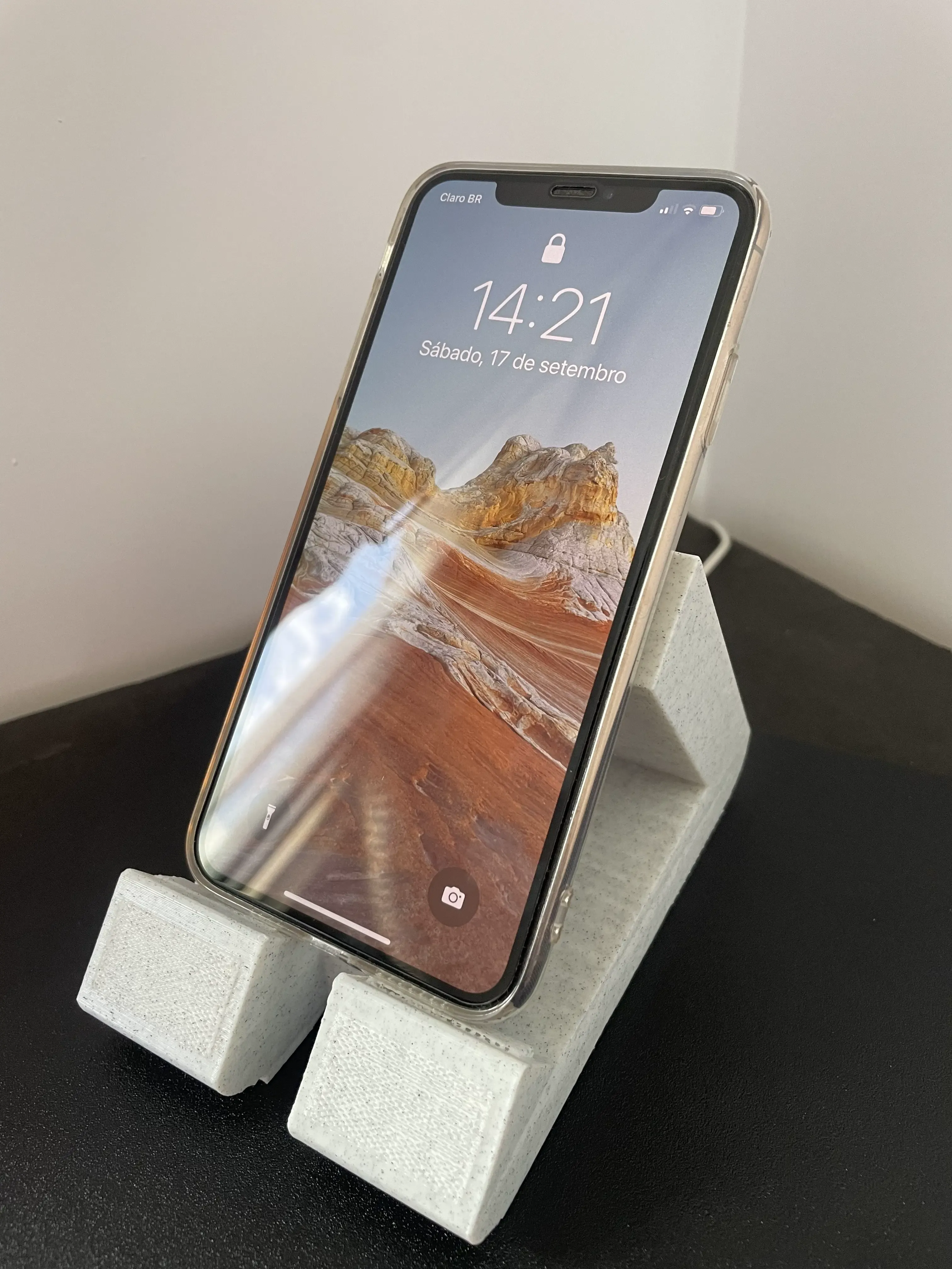 Phone stand with charger
