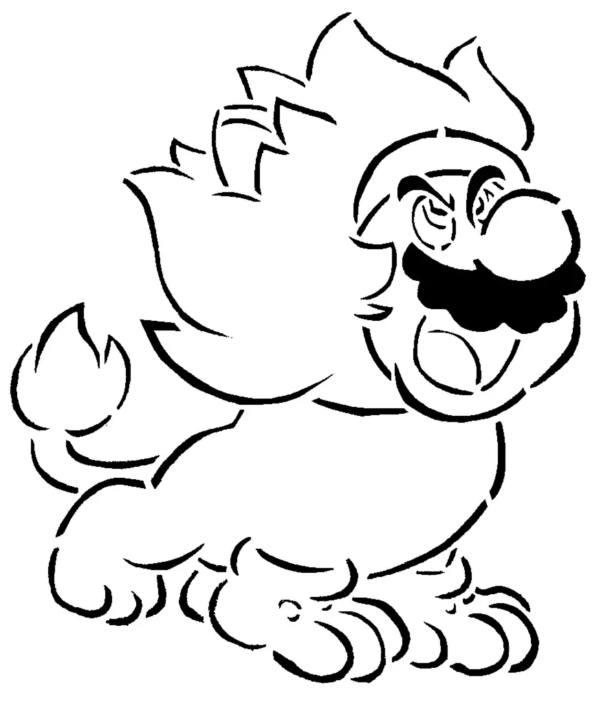 Giga Cat Mario stencil