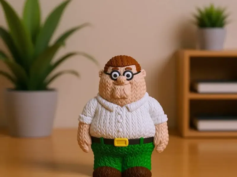 Peter Griffin from Family Guy Knitted - Crochet