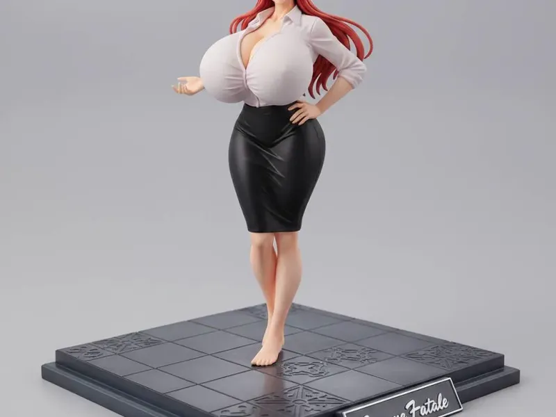Femme Fatale Executive – Office Glamour Pose Ecchi Figurine