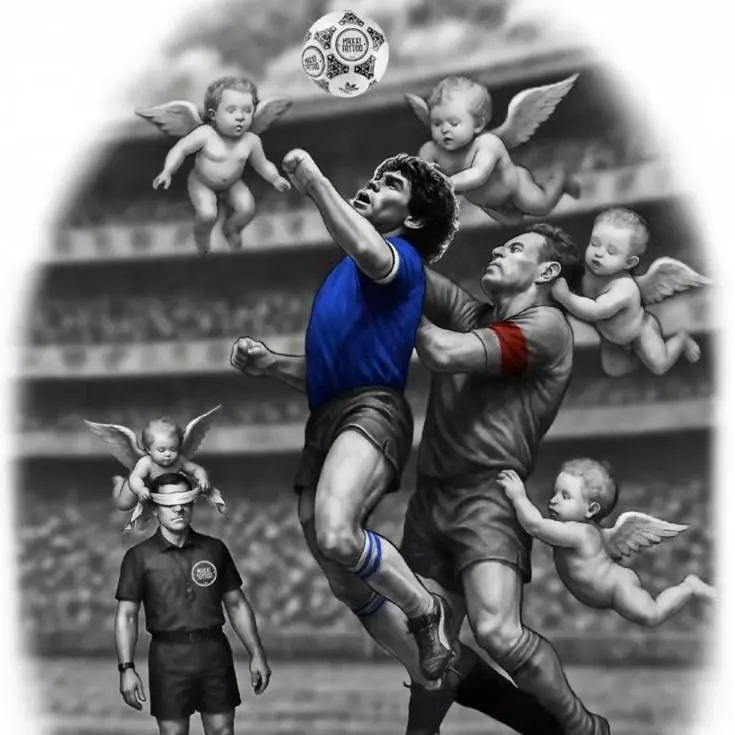 La mano de Dios - Diego Armando Maradona - Gods Hand soccer