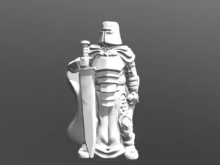 Knight w/Greatsword (28mm/32mm scale)