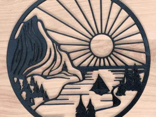 Mountain and Sunset Wall Art Decor