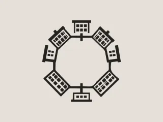 Cityscape Circle - 3D Printable Wall Art