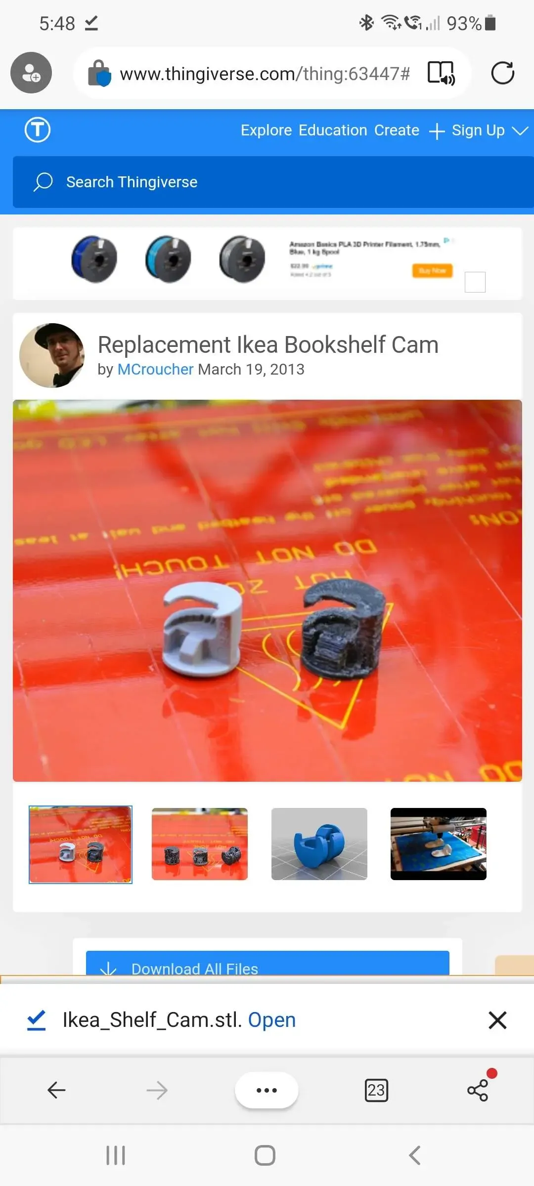 Replacement Ikea Bookshelf Cam Lock