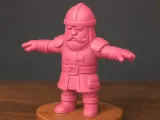 Dwarf Warrior – Stylized Medieval Soldier | 3D Printable-0