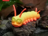 Print In Place Cute Flexi Monarch Caterpillar-3