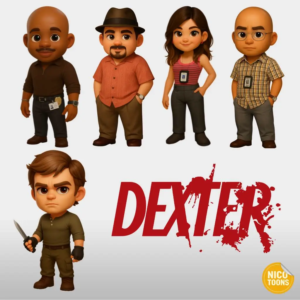Sculptures & Artworks STL Download - Pack chibi dexter - NicoToons
