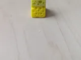 Cube cheese Keychain with a face-2