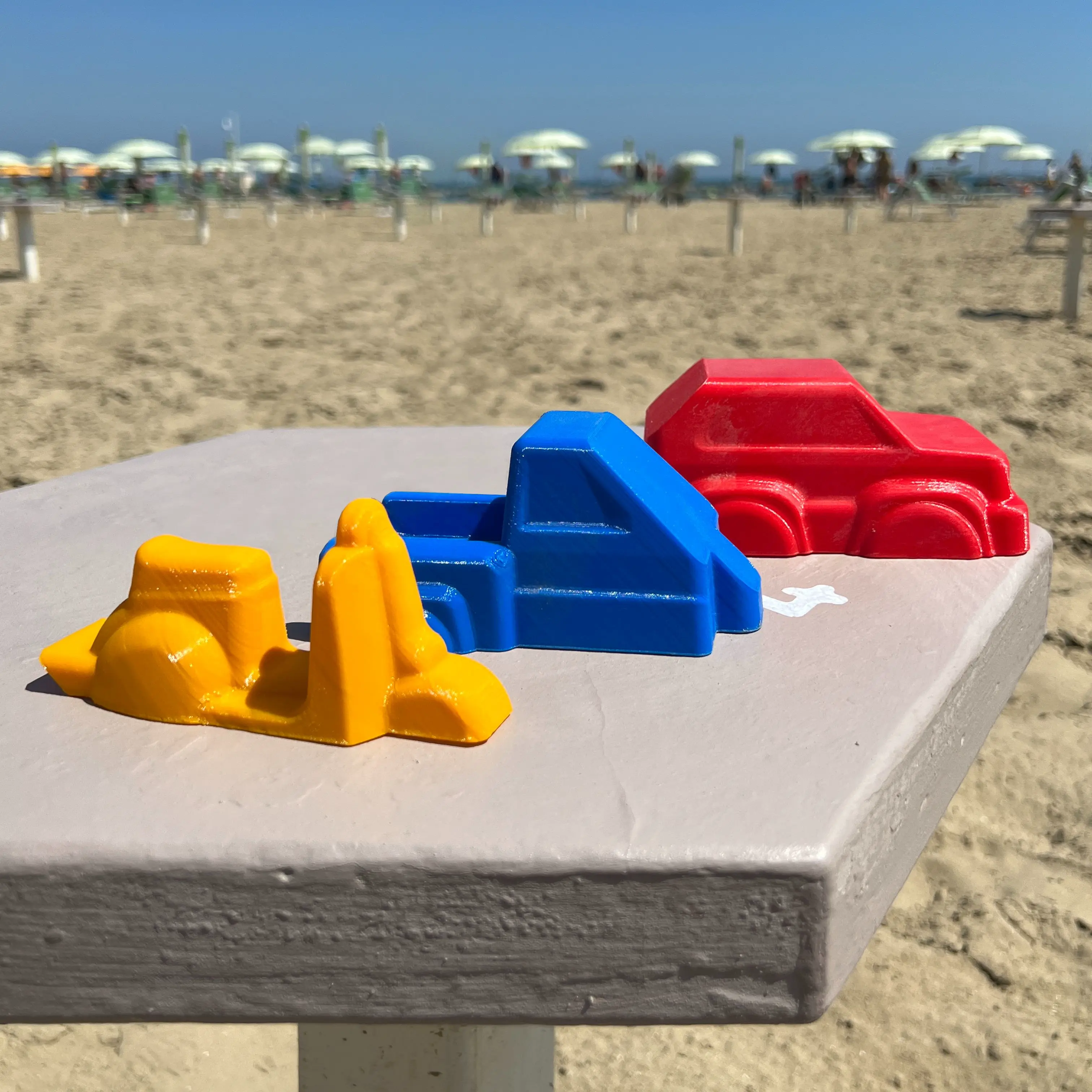 Italian trifecta sand molds (Panda - Ape - vespa)