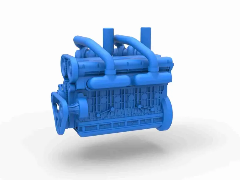 Motor Twin Turbo cu șase cilindri în linie Versiunea 2 Scară 1:25