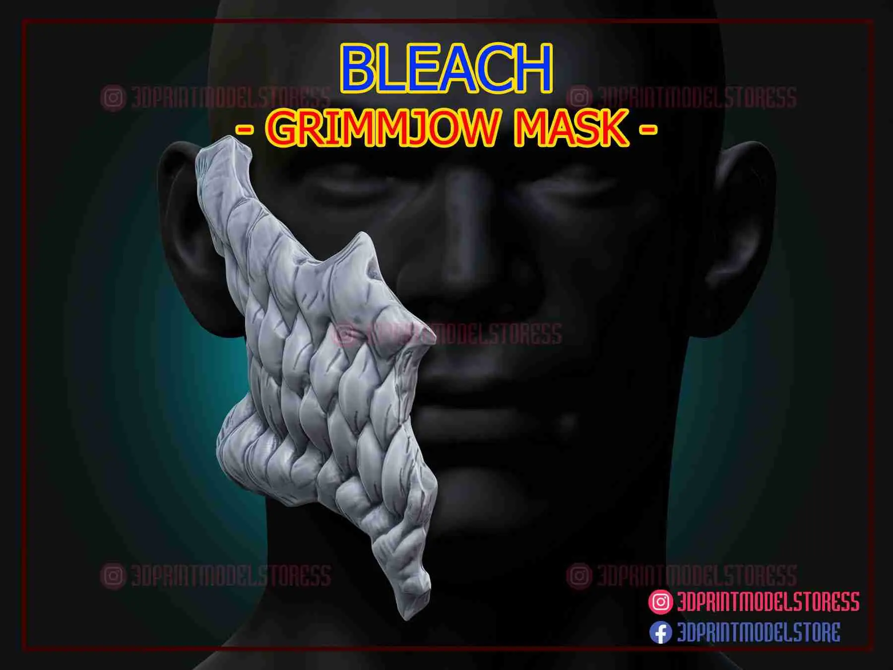 Bleach Grimmjow Mask - Skull Mask - Ichigo Hollow Mask