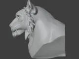 Bengal Tiger Bust 2 3D STL Printable 3D Model STL 3D print m-2
