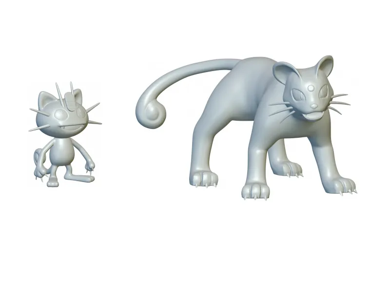 Pokemon Meowth & Persian (#52 & #53) - 3D Printing!