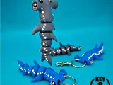 The Hammerhead Shark (flexi keychain - magnet - mini)-1