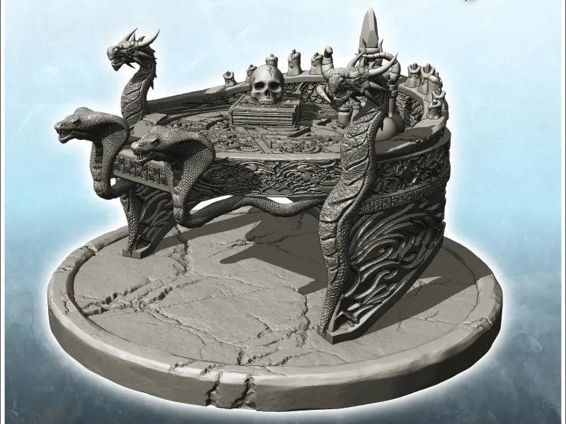 Birou malefic cu capete de dragon și carte de vrăji (10) - miniaturi