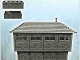Edificio rectangular de ladrillo de dos plantas con tejado de pizarra y wo-2