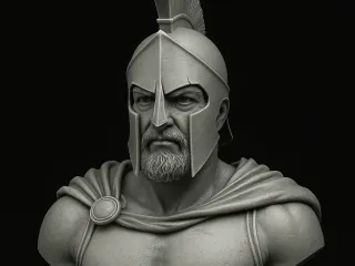 Leonidas bust statue 