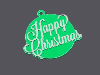 HAPPY CHRISTMAS KEYCHAIN