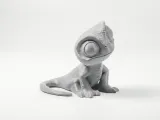 Cute Lizard Figurine Chibi Character 3D Printable-2