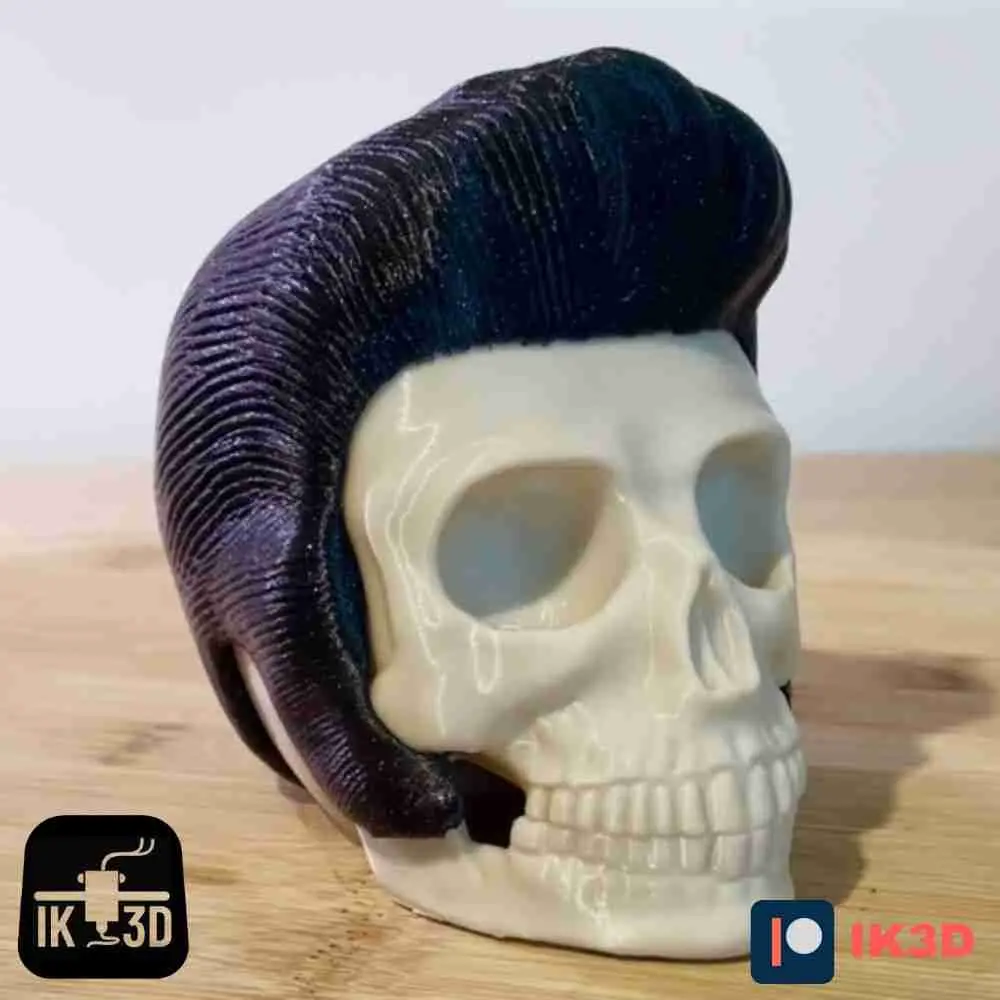 ELVIS PRESLEY SKULL - COLOR PRINT MULTIPARTS