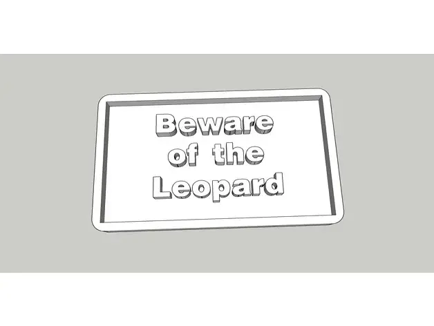 Cuidado con el leopardo