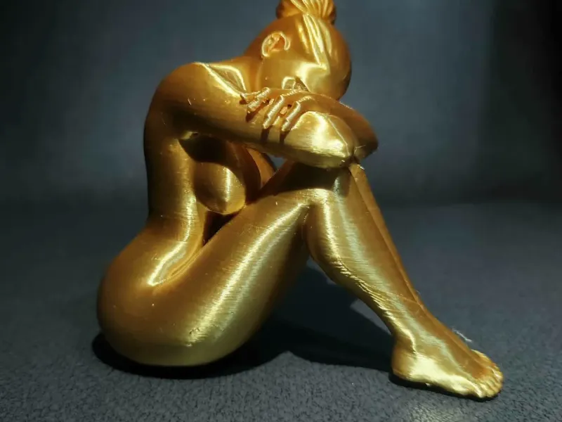 Seated Woman Statue – Elegant Modern Artistic Sculpture