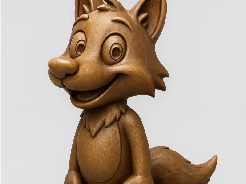 bronze+fox+3d+model