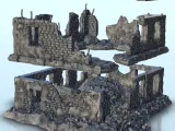 Ruined urban building 10 - WW2 Terrain scenery diaroma-1