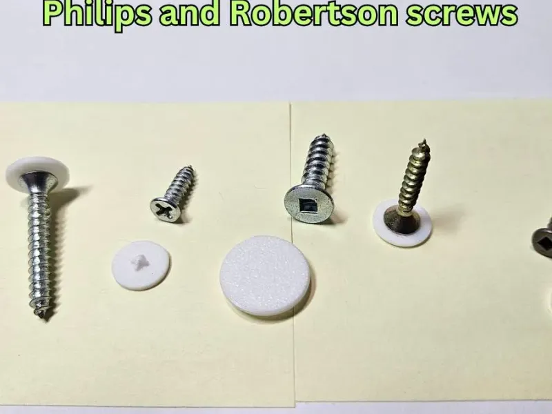 Caches pour vis Phillips et Robertson - capuchons