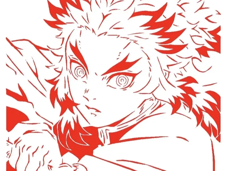 Kyojuro Rengoku stencil