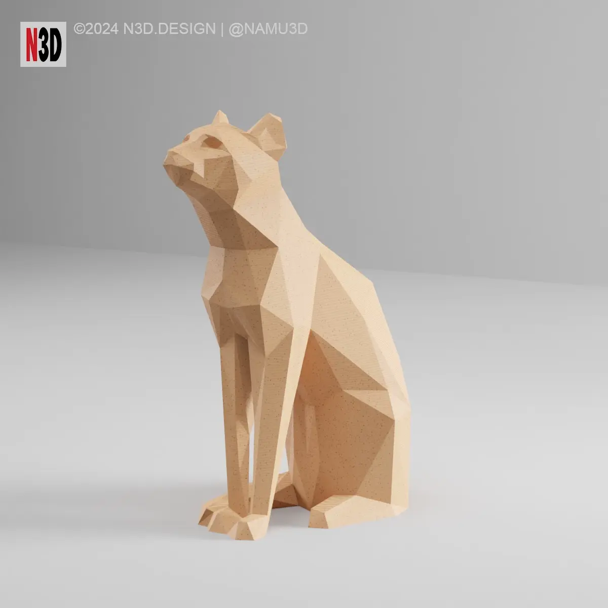 Cat - Egyptian cat low poly