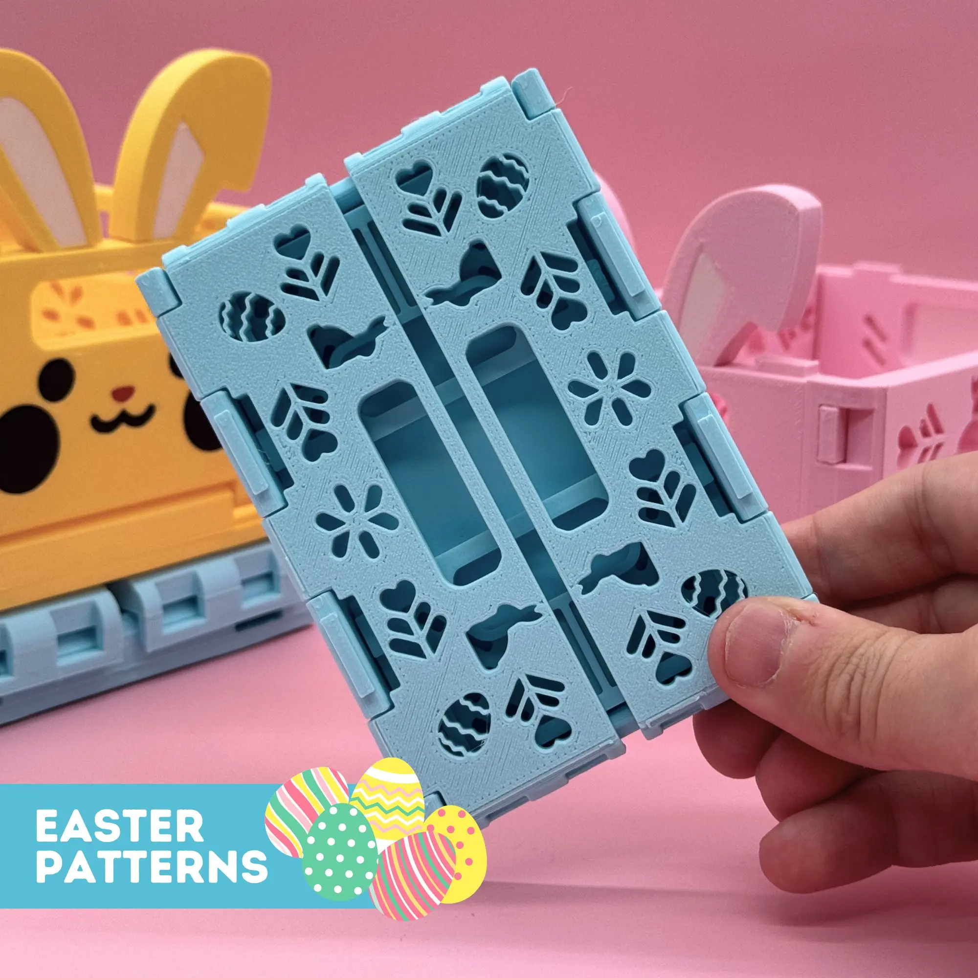 3D Printable Foldable & Stackable Crate Easter Edition