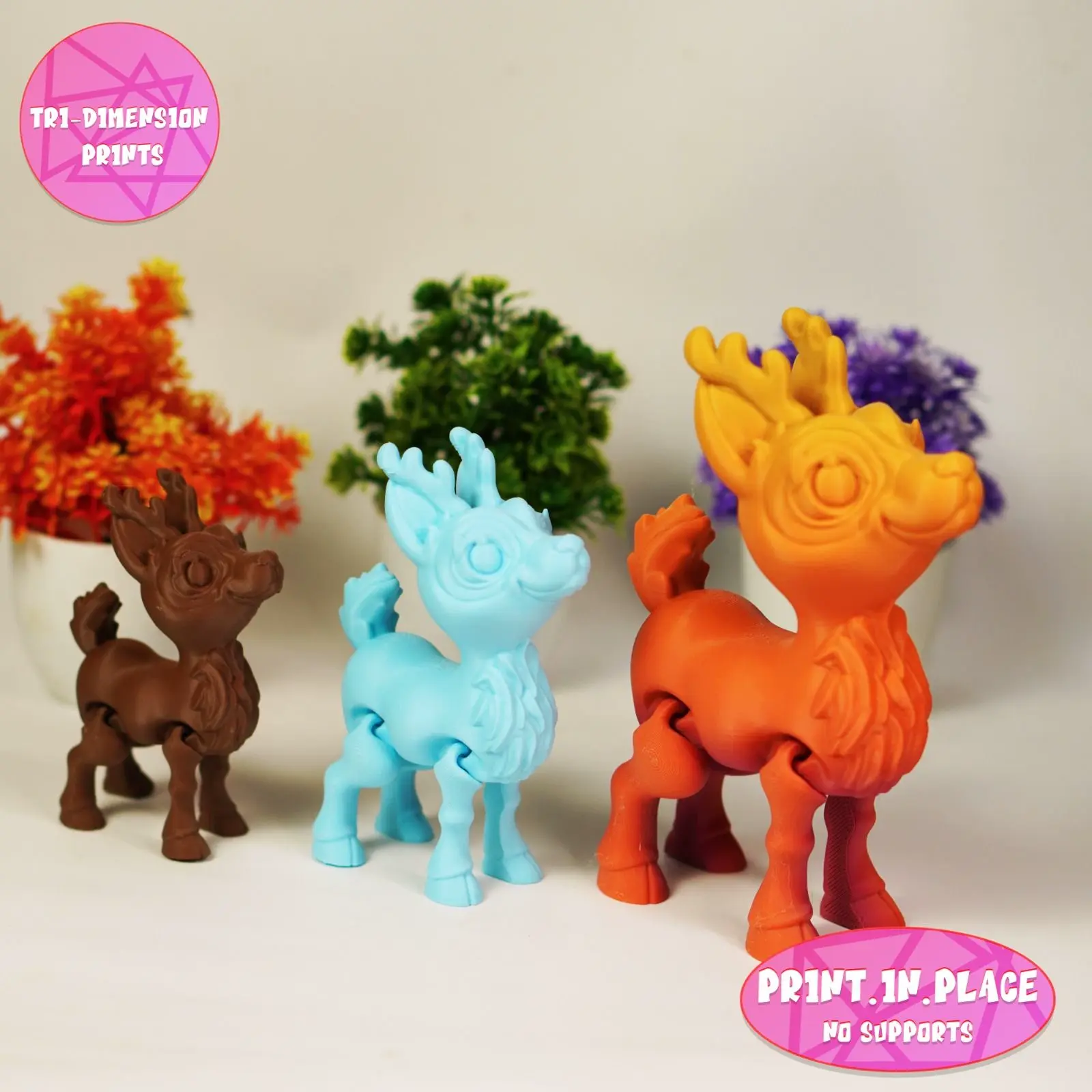 PRINT-IN-PLACE CUTE FLEXI REINDEER