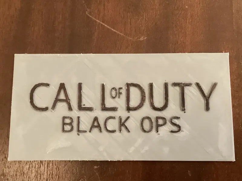 Call of duty black ops plaque