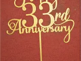 33rd Anniversary Cake Topper-2